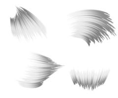 Líneas de velocidad que vuelan patrón de partículas, textura gráfica de manga de sello de lucha, líneas horizontales de velocidad de cómic sobre fondo blanco. vector rápido - ilustrador
