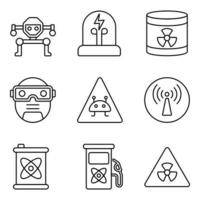 Cyberpunk Line Icons Sets vector