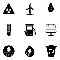 Ecology Glyph Icons Sets vector
