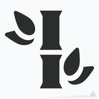 Icon Vector of Bamboo - Glyph Style