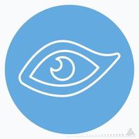 Icon Vector of Eye - Blue Eyes Style