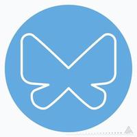 Icon Vector of Butterfly - Blue Eyes Style