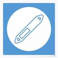 Icon Vector of Double Eye Pencil - White Moon Style