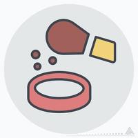 vector icono de rubor - estilo color mate