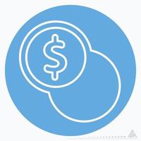 Icon Coin - Blue Eyes Style vector