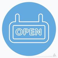 Icon Open - Blue Eyes Style vector