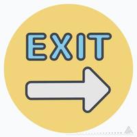 Icon Exit 2 - Color Mate Style vector