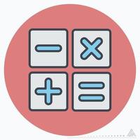 Icon Calculate - Color Mate Style vector