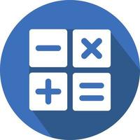 Icon Calculate - Long Shadow Style vector