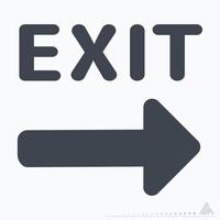 Icon Vector of Exit 2 - Glyph Style