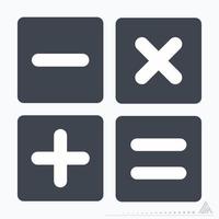 Icon Vector of Calculate - Glyph Style