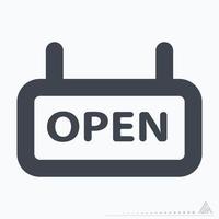 Icon Vector of Open - Glyph Style