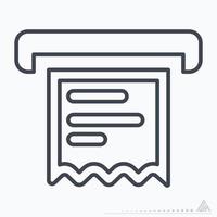 Icon Vector of Receipt - Line Style