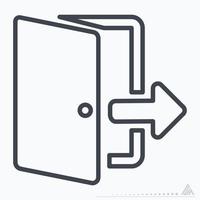 Icon Vector of Exit - Line Style