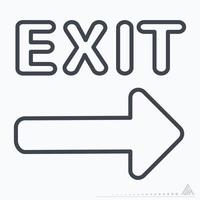 Icon Vector of Exit 2 - Line Style