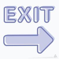 Icon Vector of Exit 2 - Two Tone Style