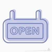 Icon Vector of Open - Two Tone Style