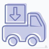 Icon Vector of Delivery - Two Tone Style