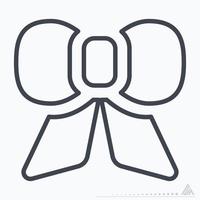 Icon Vector of Bow - Line Style