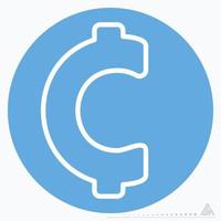 Icon Cents - Blue Eyes Style vector