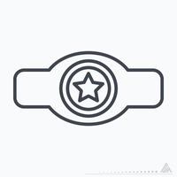 Icon Boxing Medal - Line Style vector