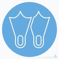 Icon Diver Foot - Blue Eyes Style vector