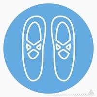 icono de zapatos de ballet - estilo ojos azules vector