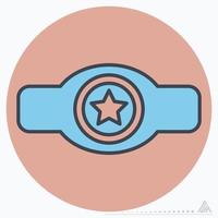 Icon Boxing Medal - Color Mate Style vector