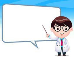 Doctor Presentation With Big Bubble Speech vector