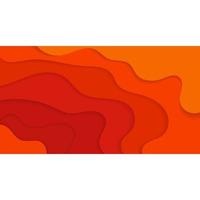 Ilustración 3d de fondo de papercut de color naranja vector
