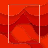 red abstract background paper cut design vector