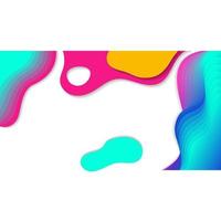 papercut abstract background colorful isolated banner vector