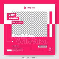 Urban clothing fashion sale social media post template vector