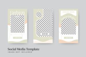 Minimalist instastory fashion sale social media post template vector