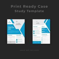 Business Case study template corporate modern business double side flyer and poster template vector