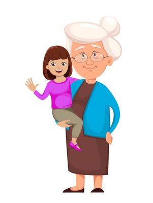 Grandmother with her granddaughter