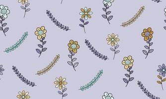 Foliage and floral seamless pattern vector illustration