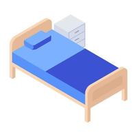 conceptos de cama de hospital vector