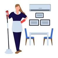 Trendy Housekeeping Concepts vector