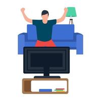 Watching Tv Concepts vector