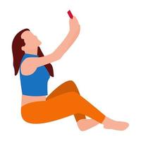 tomando conceptos de selfie vector