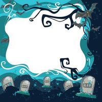 Curved pumpkins and ghosts halloween background vector