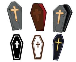 Tombs Black Brown And Gray Objects Signs Symbols Vector Rip Illustration Abstract With White Background