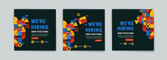 We're hiring. Job offer leaflet template. Job vacancy flyer poster template design. vector