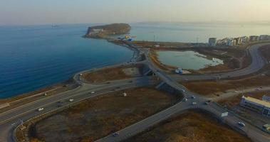 Aerial overview of the track Sedanka-Patroclus. Vladivostok, Russia photo