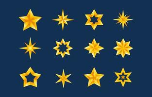 iconos de elementos estrella para la colección de diseño de logotipos