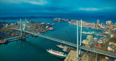 vista aérea del panorama de vladivostok foto