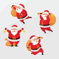 conjunto de caracteres de santa claus vector