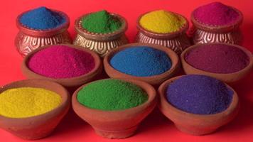 rangoli colorido para el festival de diwali en tazones foto