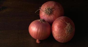 Fresh red onions photo